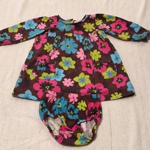 Carter's brown long sleeve floral dress